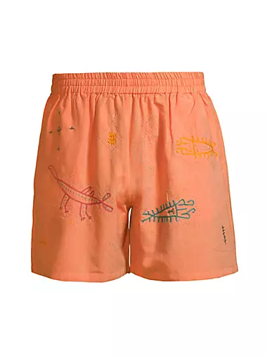 Main Kutch Embroidered Shorts