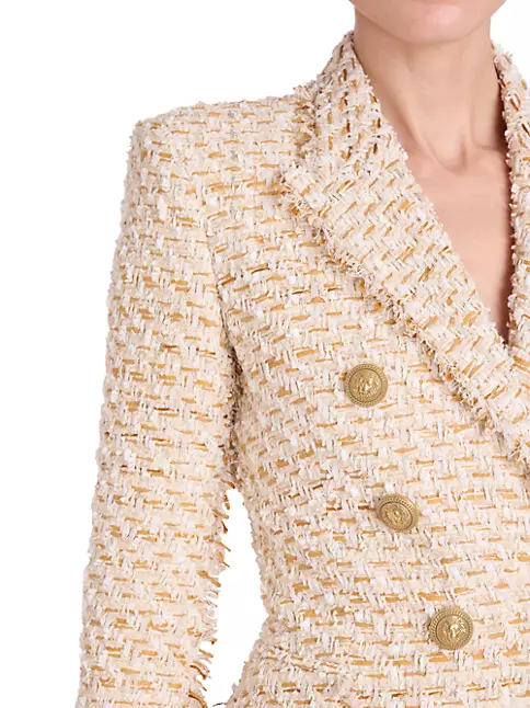Personlig Med andre ord Levere Shop Balmain Cotton-Blend Tweed Jacket | Saks Fifth Avenue