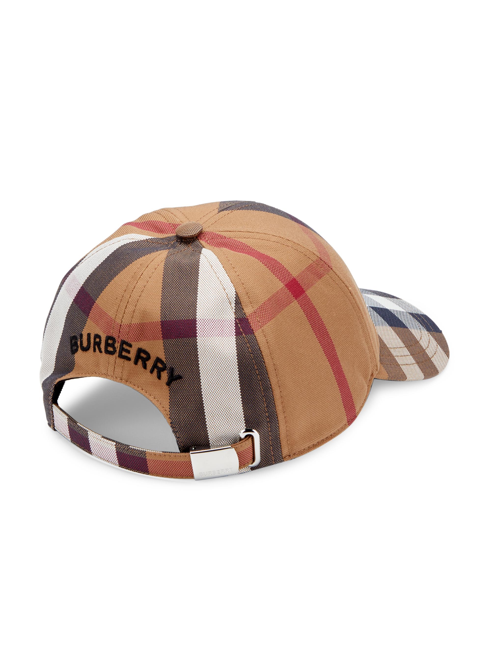 Shop Burberry Check Baseball Cap | Saks Fifth Avenue