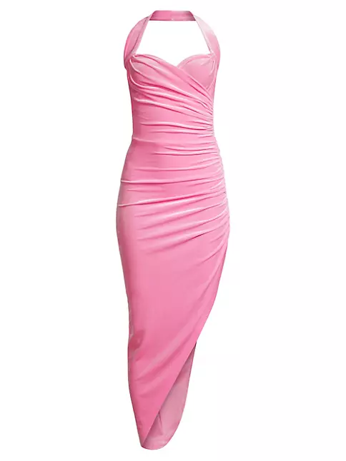 Shop Norma Kamali Cayla Slinky Asymmetric Midi-Dress | Saks Fifth Avenue