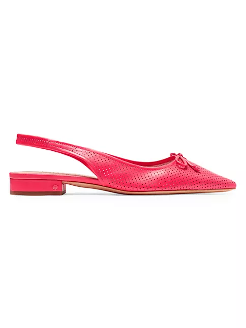 Shop kate spade new york Veronica Perforated Leather Slingback Mules ...