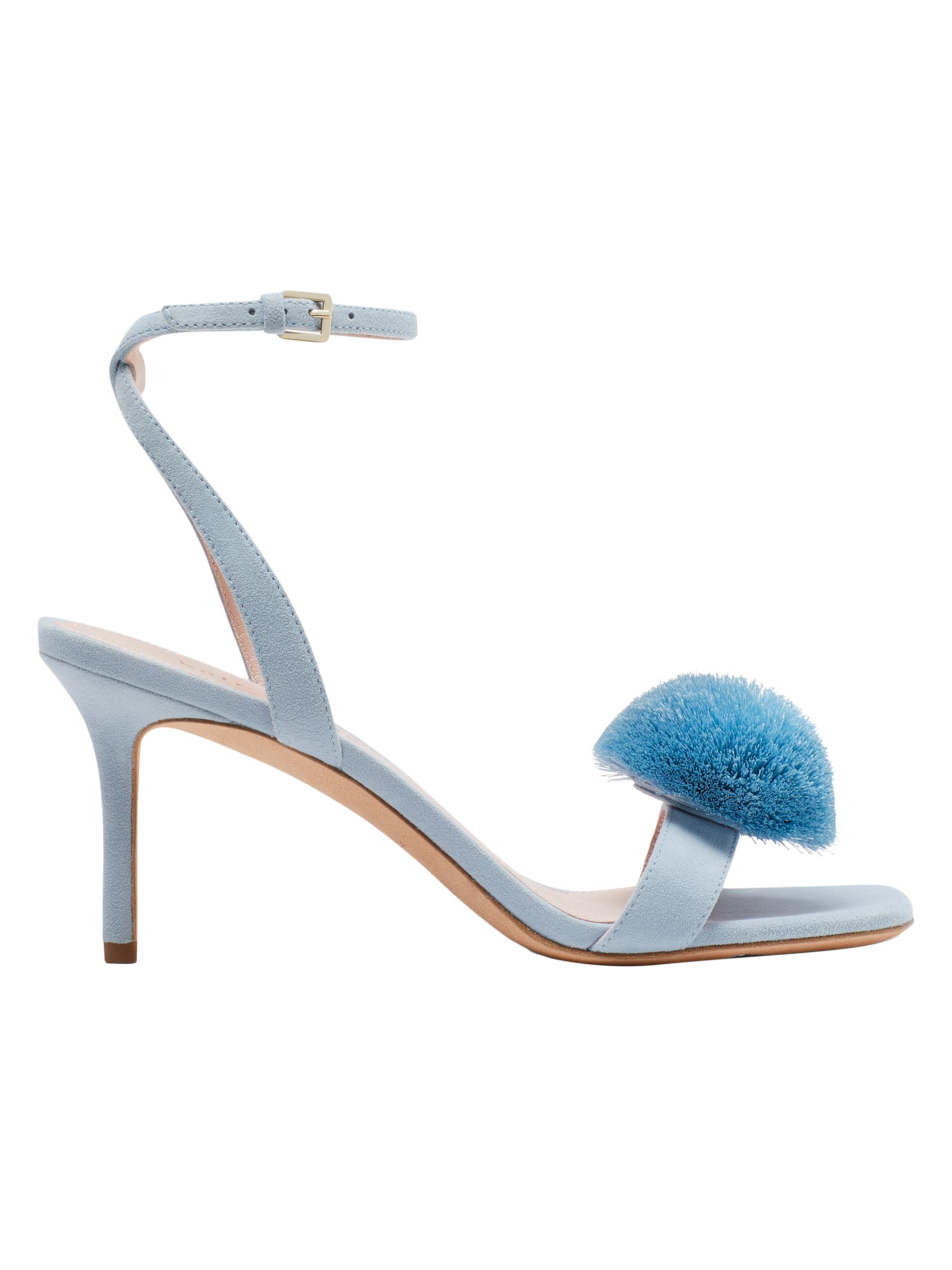 Amour Pom Leather Strappy Sandals