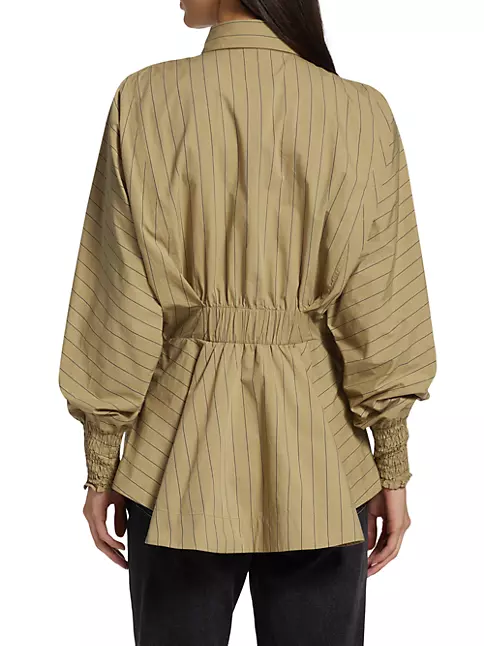 Shop Merlette Striped Cotton Shirt | Saks Fifth Avenue