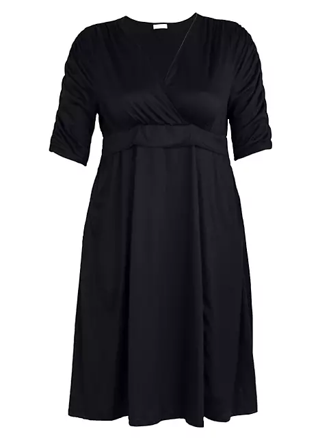 Shop Kiyonna Gabriella A-Line Midi-Dress | Saks Fifth Avenue