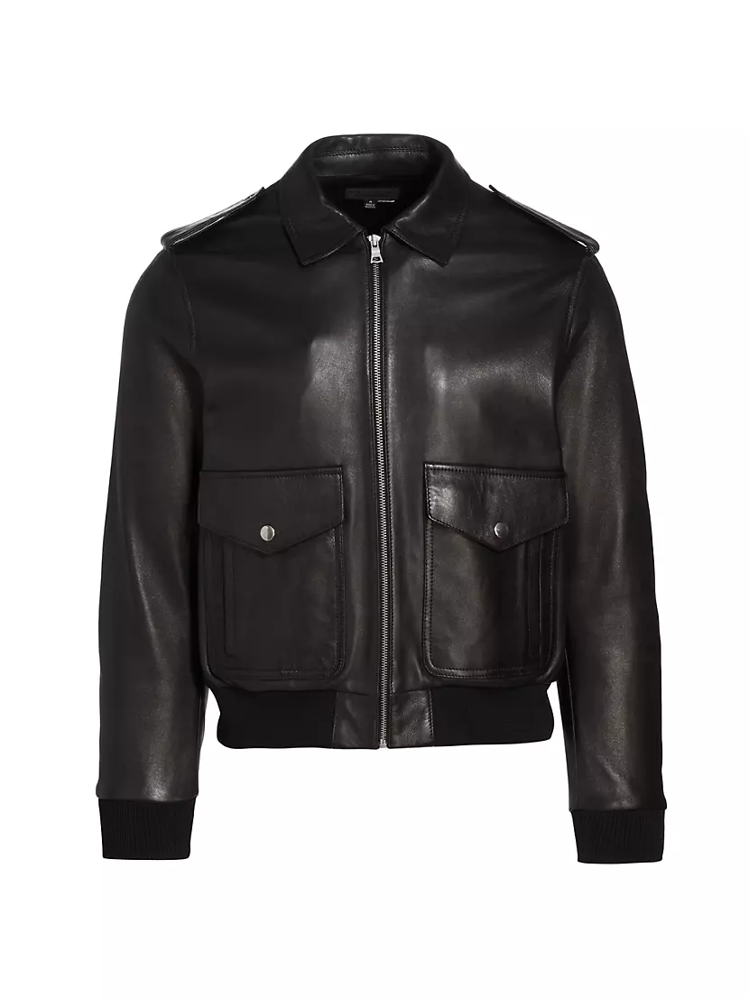 Shop Nili Lotan Burton Leather Jacket | Saks Fifth Avenue