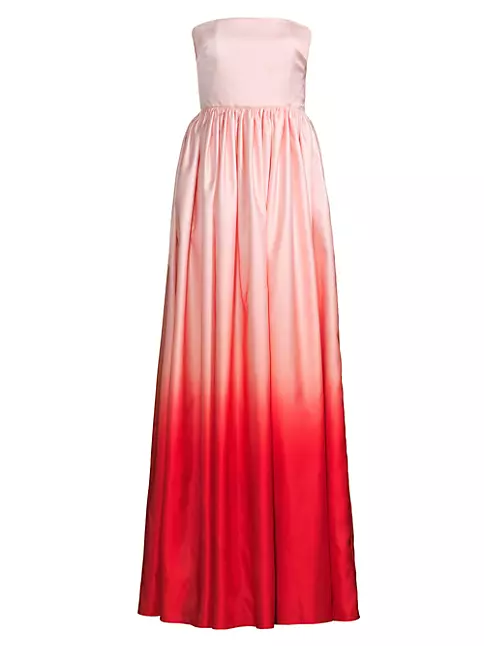 Shop Sau Lee Teigen Pleated-Strap A-Line Gown | Saks Fifth Avenue