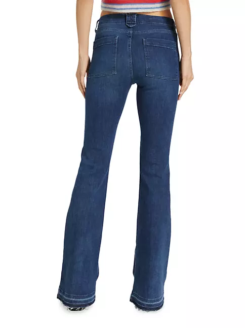 Shop Frame Le Flare High High-Rise Stretch Flare Jeans | Saks Fifth Avenue