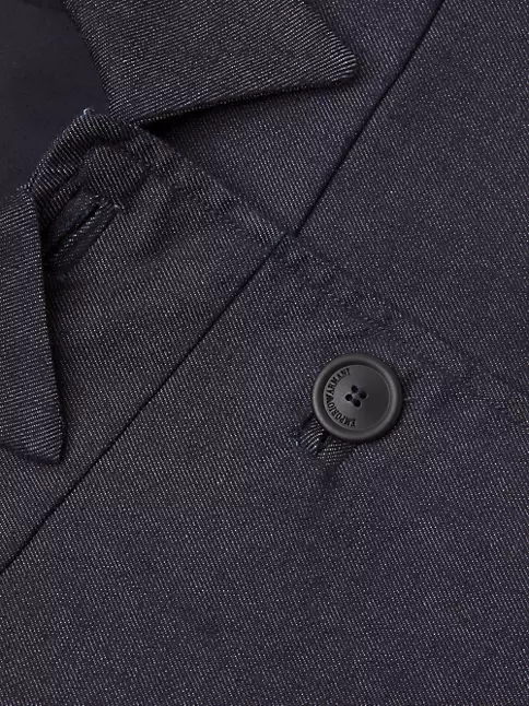 Shop Emporio Armani Cropped Denim Jacket | Saks Fifth Avenue