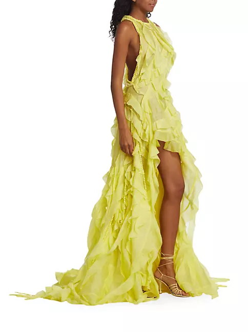 Shop Zimmermann Wonderland Sleeveless Ruffle Gown | Saks Fifth Avenue