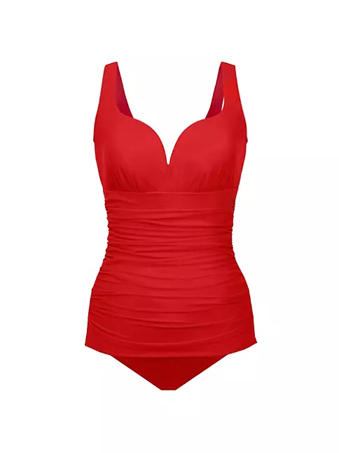 Shop Miraclesuit Swim Rock Solid Cherie One-Piece Swimsuit | Saks Fifth ...
