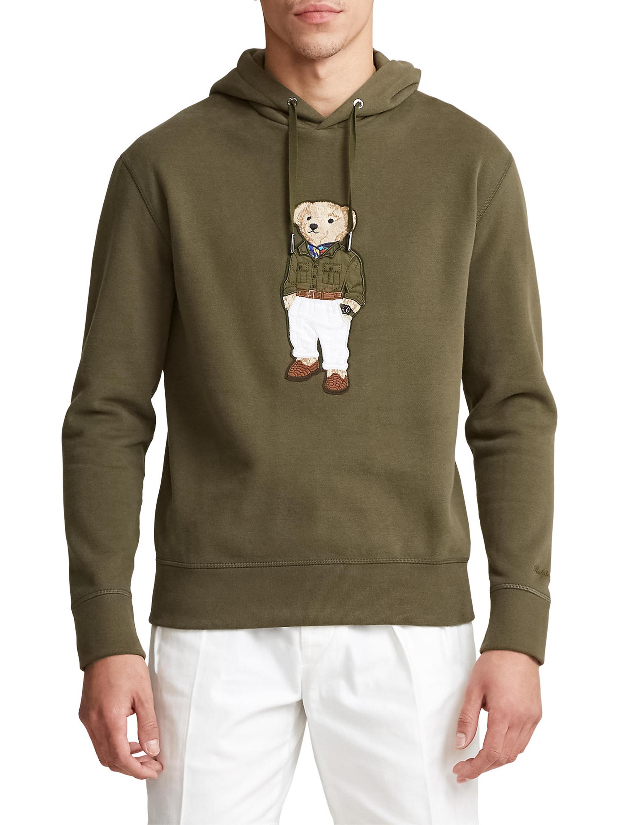Shop Ralph Lauren Purple Label Polo Bear Cotton Hoodie | Saks Fifth Avenue