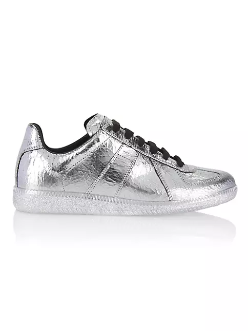 Shop Maison Margiela Metallic Leather Low-Top Sneakers | Saks Fifth Avenue