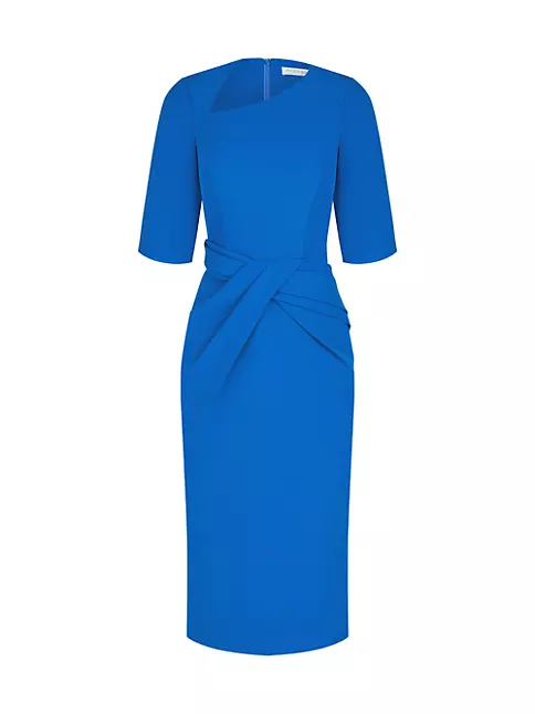 Shop Kay Unger Alexa Pleated Midi-Dress | Saks Fifth Avenue