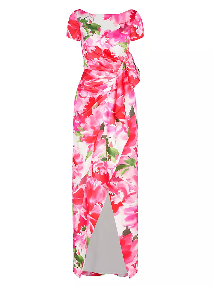 Shop Kay Unger Franca Floral-Printed Column Gown | Saks Fifth Avenue