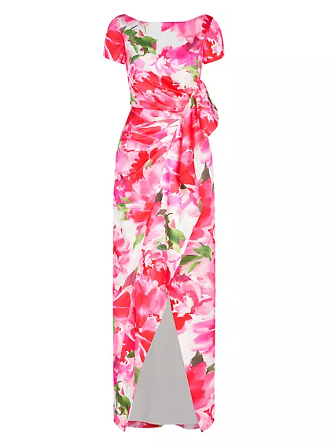 Shop Kay Unger Franca Floral-Printed Column Gown | Saks Fifth Avenue