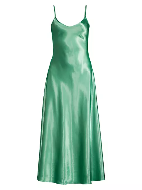 Shop Max Mara Leisure Onda Sleeveless Satin Midi-Dress | Saks Fifth Avenue