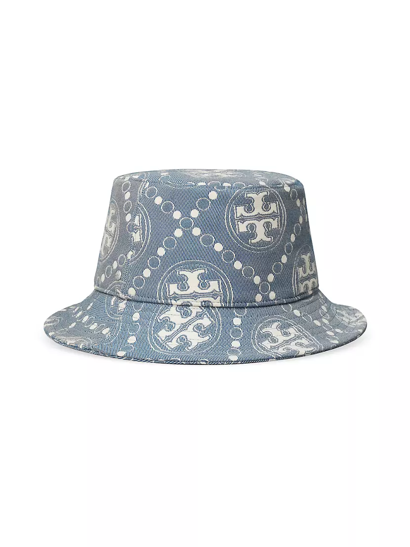 NWT Louis Vuitton Blue Monogram Denim Reversible Bucket Hat Men