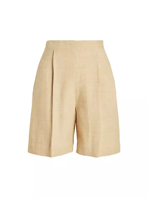 Shop Ralph Lauren Collection Ainsworth Silk-Linen Shorts | Saks Fifth ...