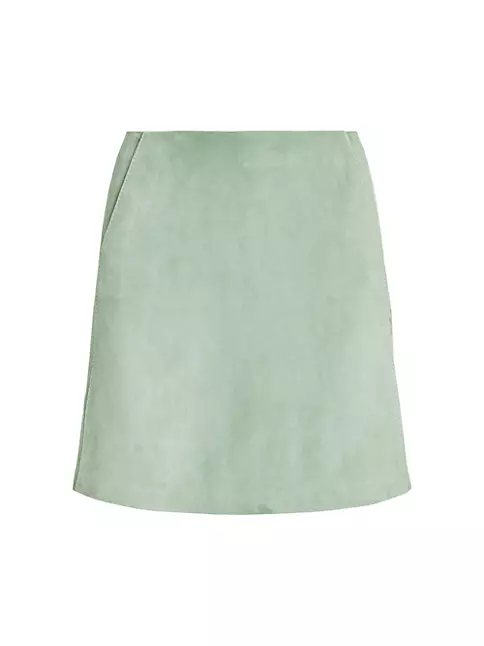 Shop Ralph Lauren Collection Carreen Suede Miniskirt | Saks Fifth Avenue