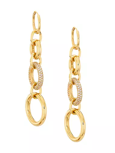 Chameleon 18K Yellow Gold & 2.27 TCW Diamond Chain Drop Earrings
