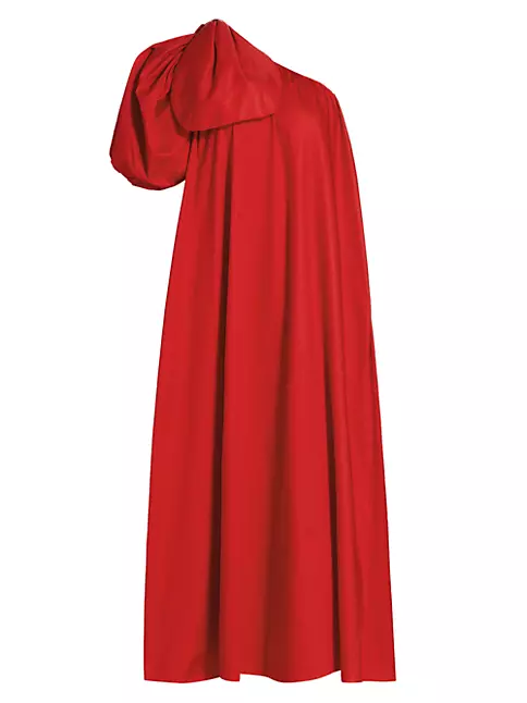Shop Kika Vargas Mikaela One-Shoulder Midi-Dress | Saks Fifth Avenue