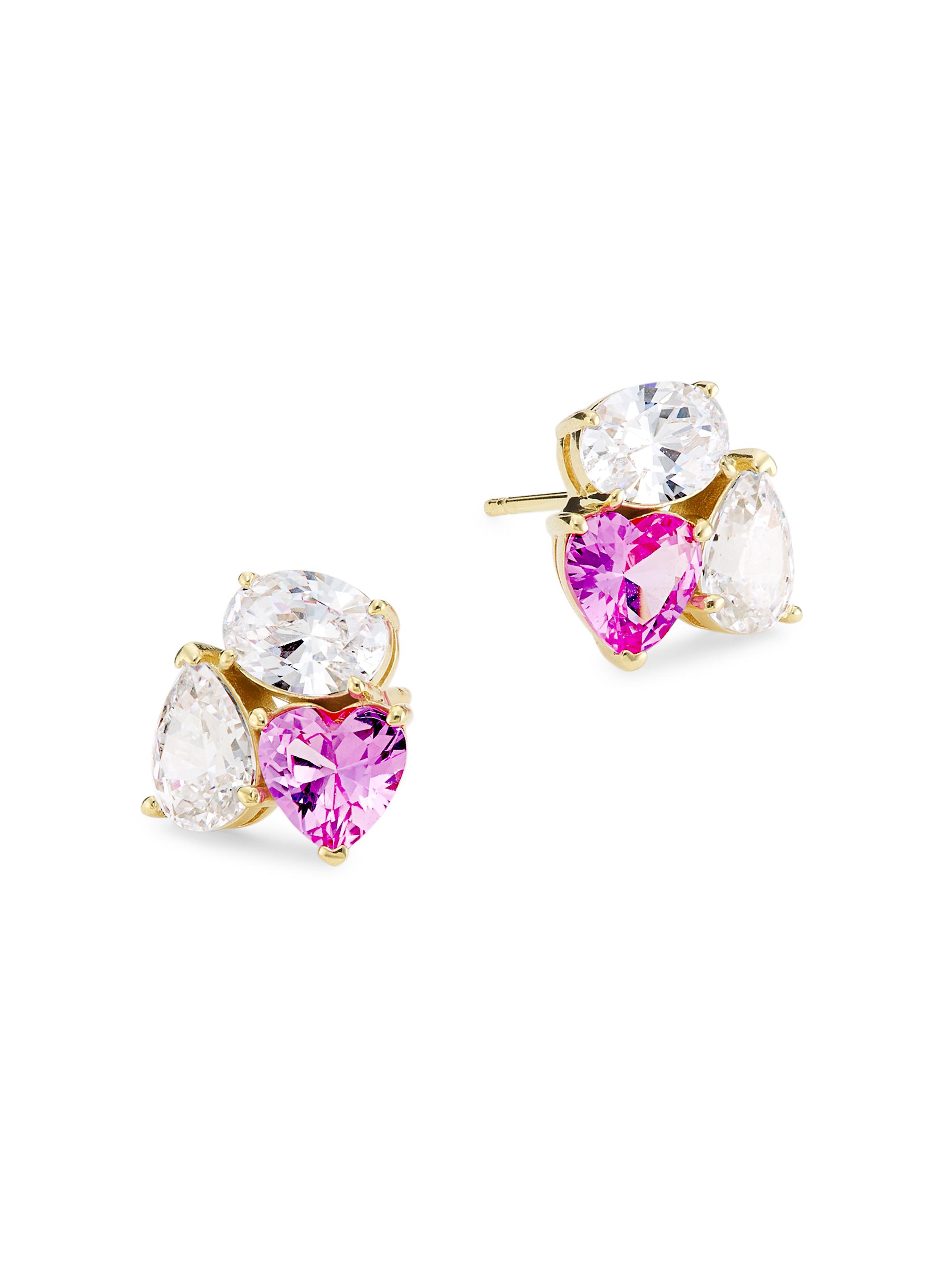 Shop Adriana Orsini Real Love 18KGoldPlated & Cubic Zirconia Heart