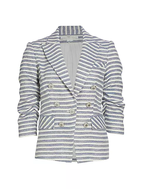 Shop Veronica Beard Ryland Striped Dickey Jacket | Saks Fifth Avenue