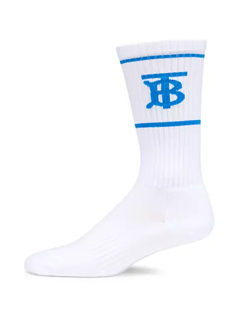 Shop Burberry TB Logo Crew Socks | Saks Fifth Avenue