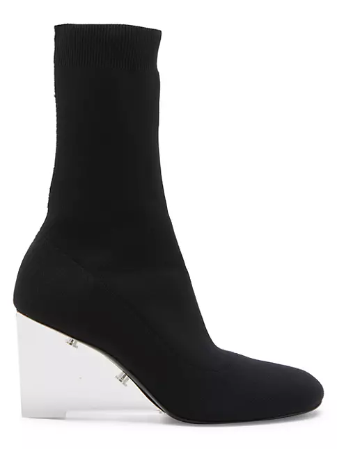 Shop Alexander McQueen Silk Shard Wedge Boots | Saks Fifth Avenue