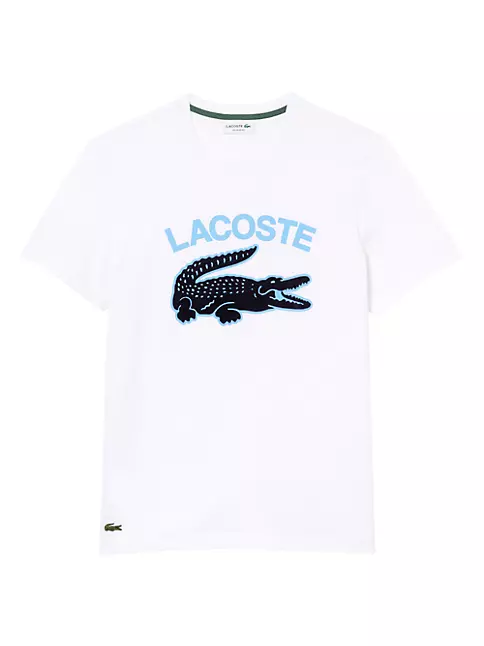 Shop Lacoste Crocodile Logo Cotton T-Shirt | Saks Fifth Avenue