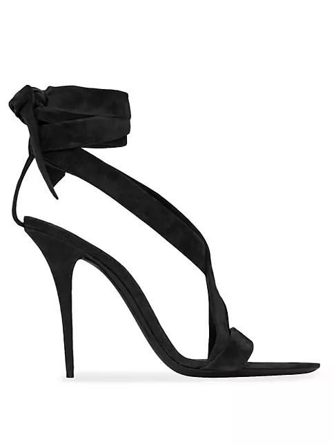 Shop Saint Laurent Deva Sandals in Suede | Saks Fifth Avenue