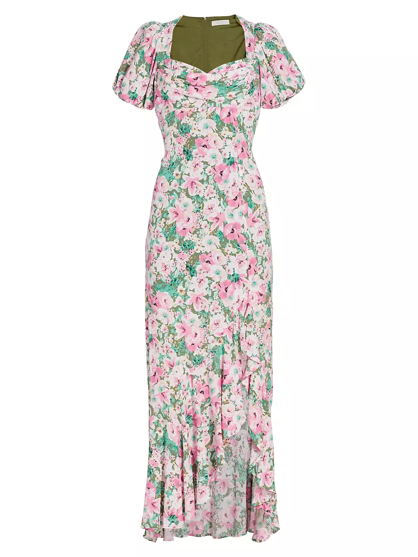 Shop ASTR The Label Dayanara Floral Ruffled Maxi Dress | Saks Fifth Avenue