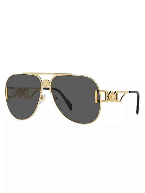 Shop Versace VE2255 63MM Pilot Sunglasses | Saks Fifth Avenue