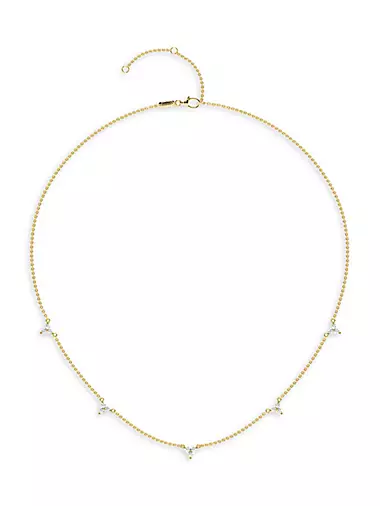 Romancing 14K Yellow Gold & 0.51 TCW Lab-Grown Diamond Necklace
