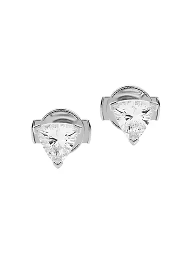 14K White Gold & 1 TCW Lab-Grown Diamonds Stud Earrings