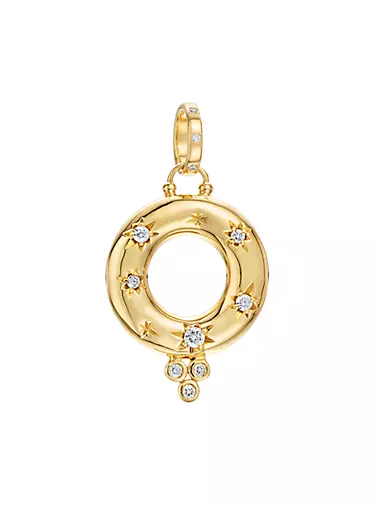 Celestial Cosmos Jean D'Arc 18K Yellow Gold & 0.26 TCW Diamond Small Pendant