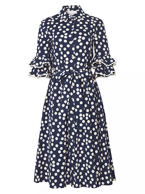 Shop Carolina Herrera Stretch-Cotton Midi-Dress | Saks Fifth Avenue