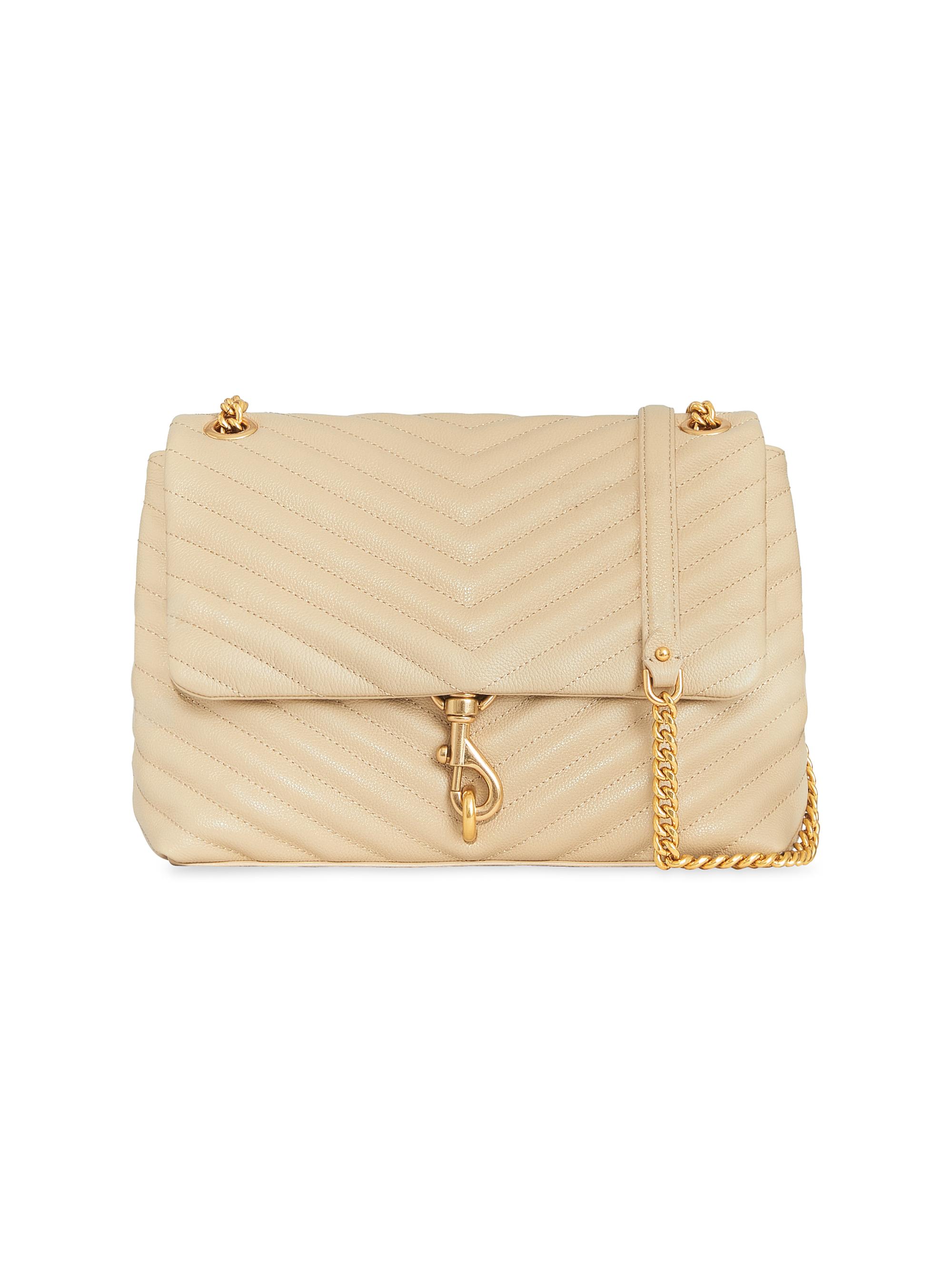 Rebecca Minkoff Women's Edie Flap Shoulder Bag - Quilted Pebble Leather, Deep Jade, Regular Size