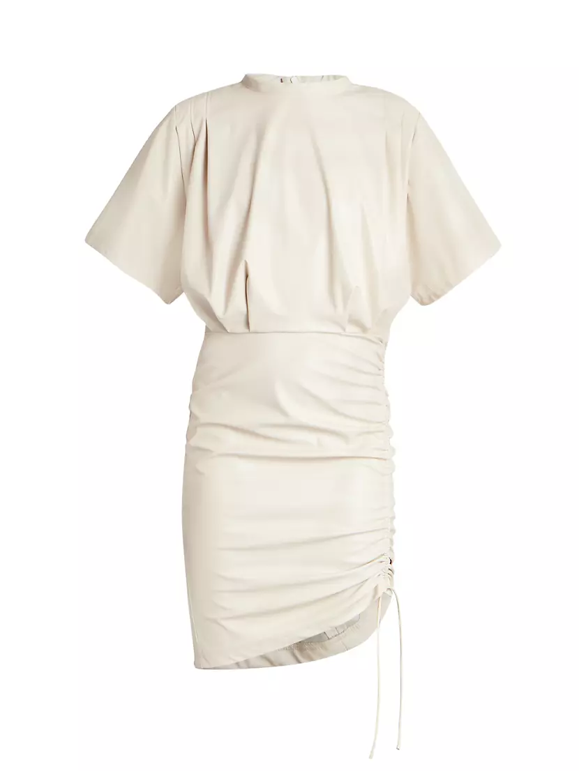 Shop Isabel Marant Étoile Ruched Faux Leather Dress | Saks Fifth Avenue