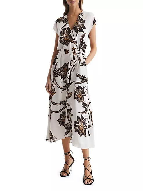 Shop Reiss Harper Midi-Dress | Saks Fifth Avenue
