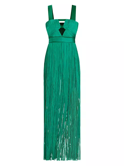 Shop Hervé Léger Contour Bust Fringe Gown | Saks Fifth Avenue