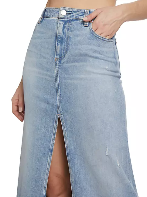 Shop Alice + Olivia Rye Denim Maxi Skirt | Saks Fifth Avenue