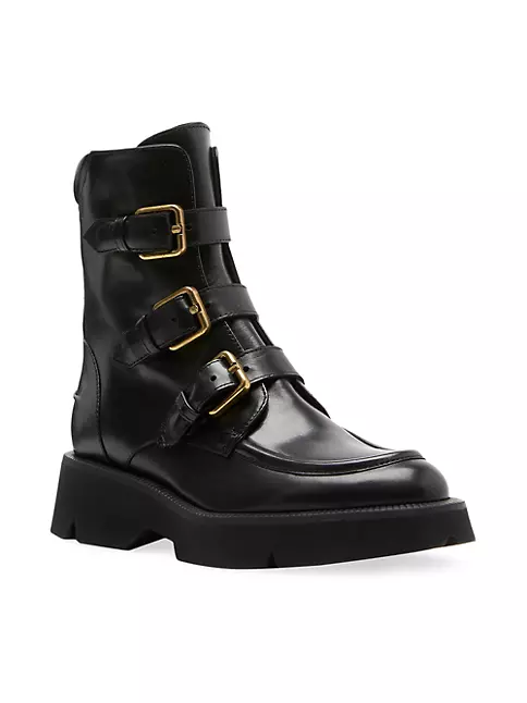 Shop La Canadienne Benwin 50MM Leather Lug-Sole Boots | Saks Fifth Avenue
