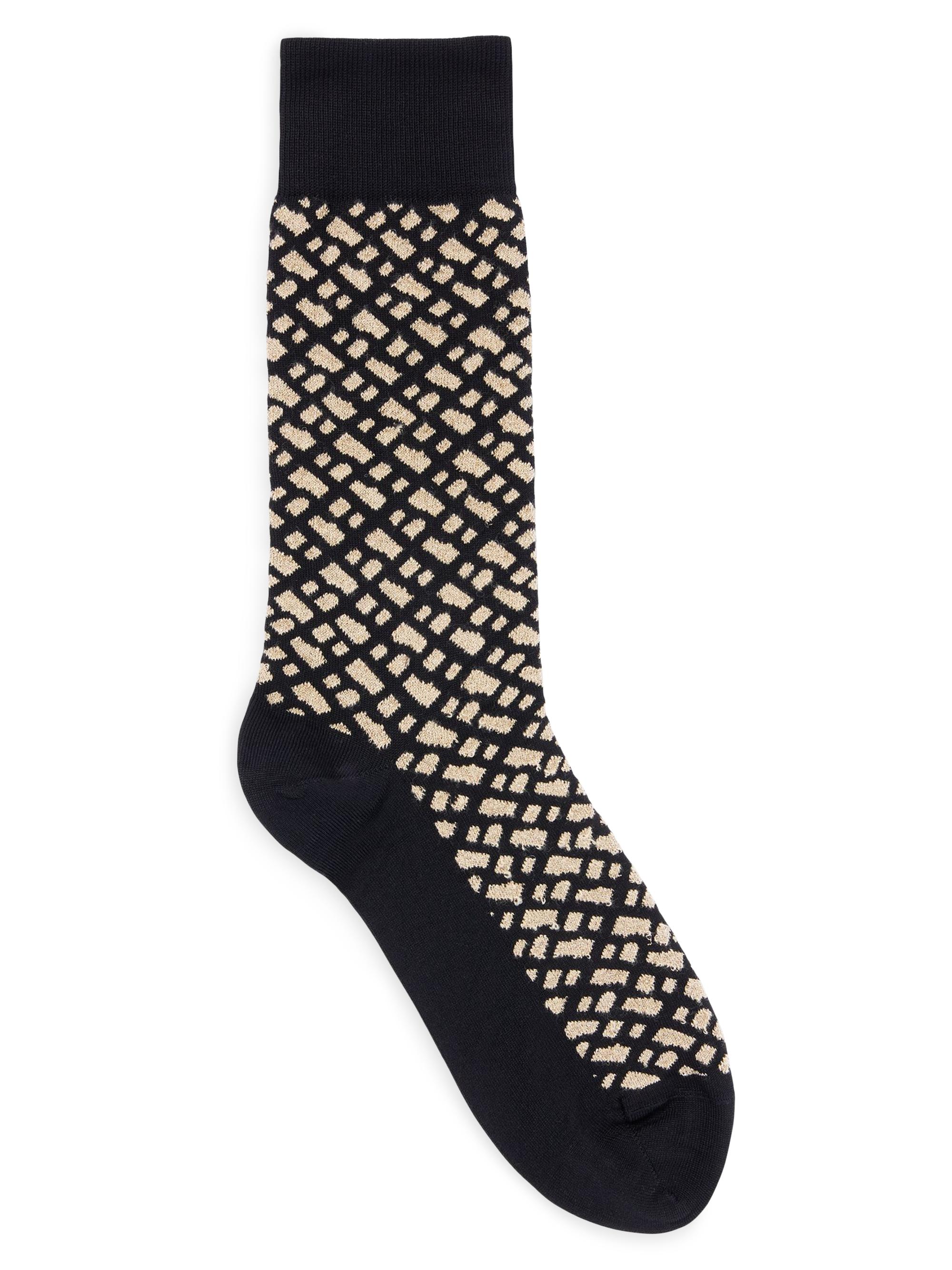 Shop BOSS Regular-length socks with sparkling monograms in stretch ...