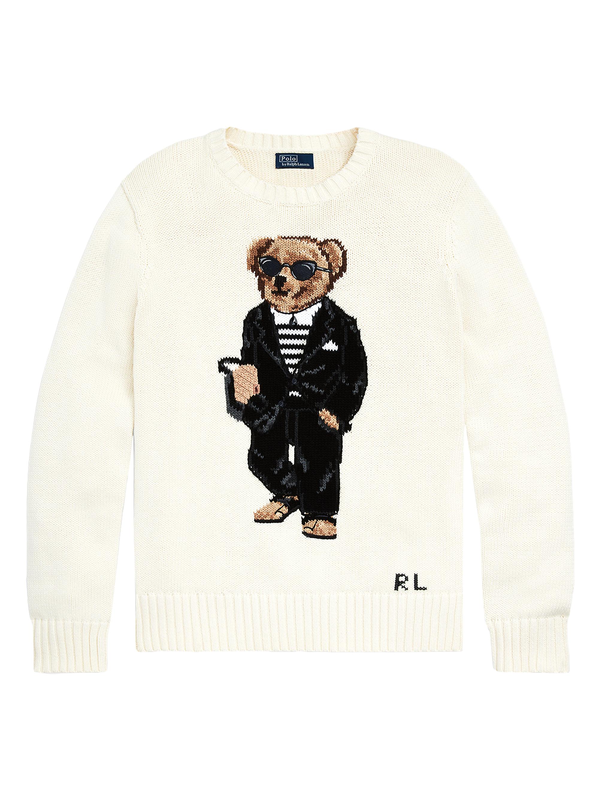 Shop Polo Ralph Lauren Polo Bear Cotton Sweater | Saks Fifth Avenue