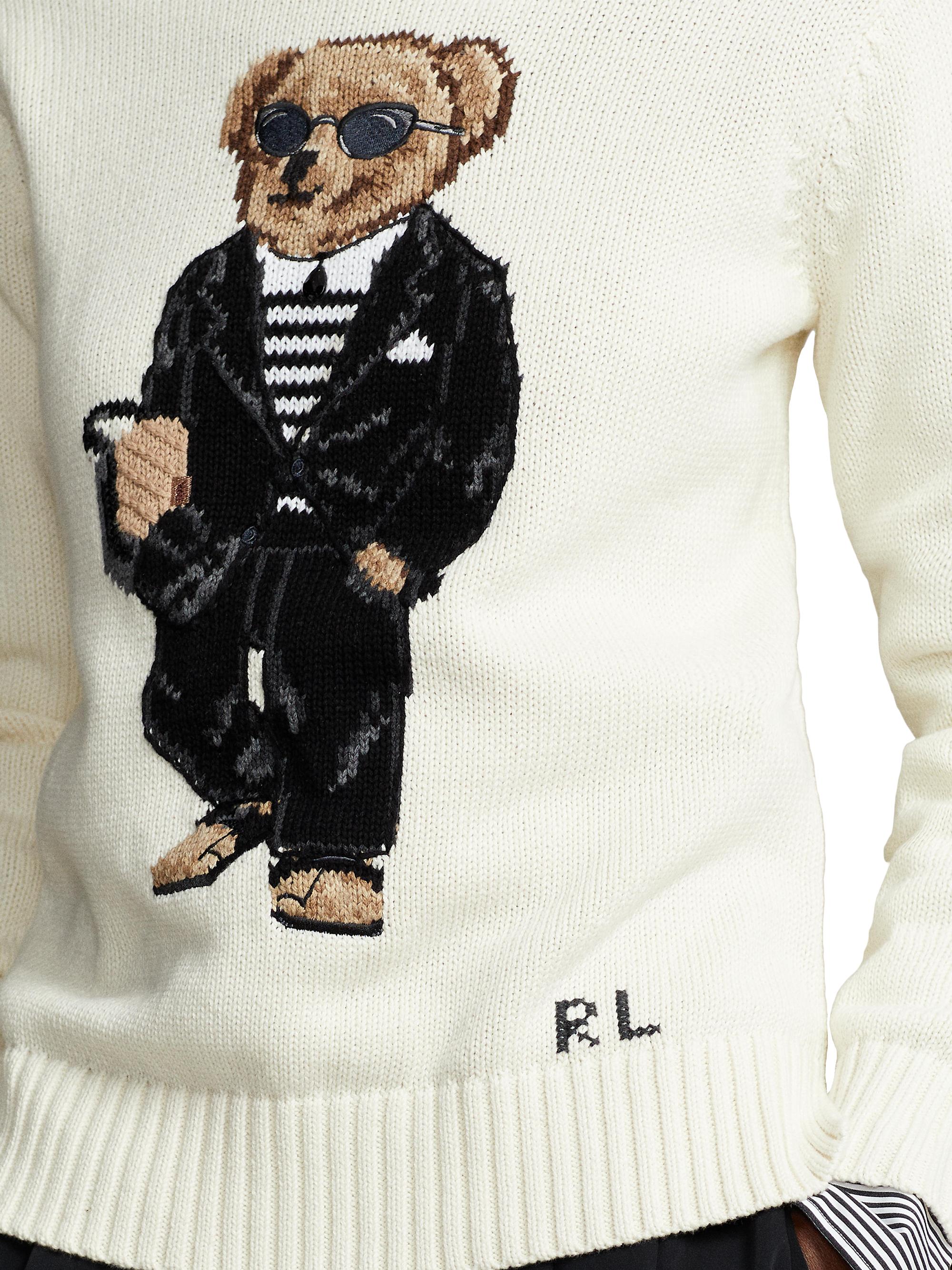 Shop Polo Ralph Lauren Polo Bear Cotton Sweater | Saks Fifth Avenue