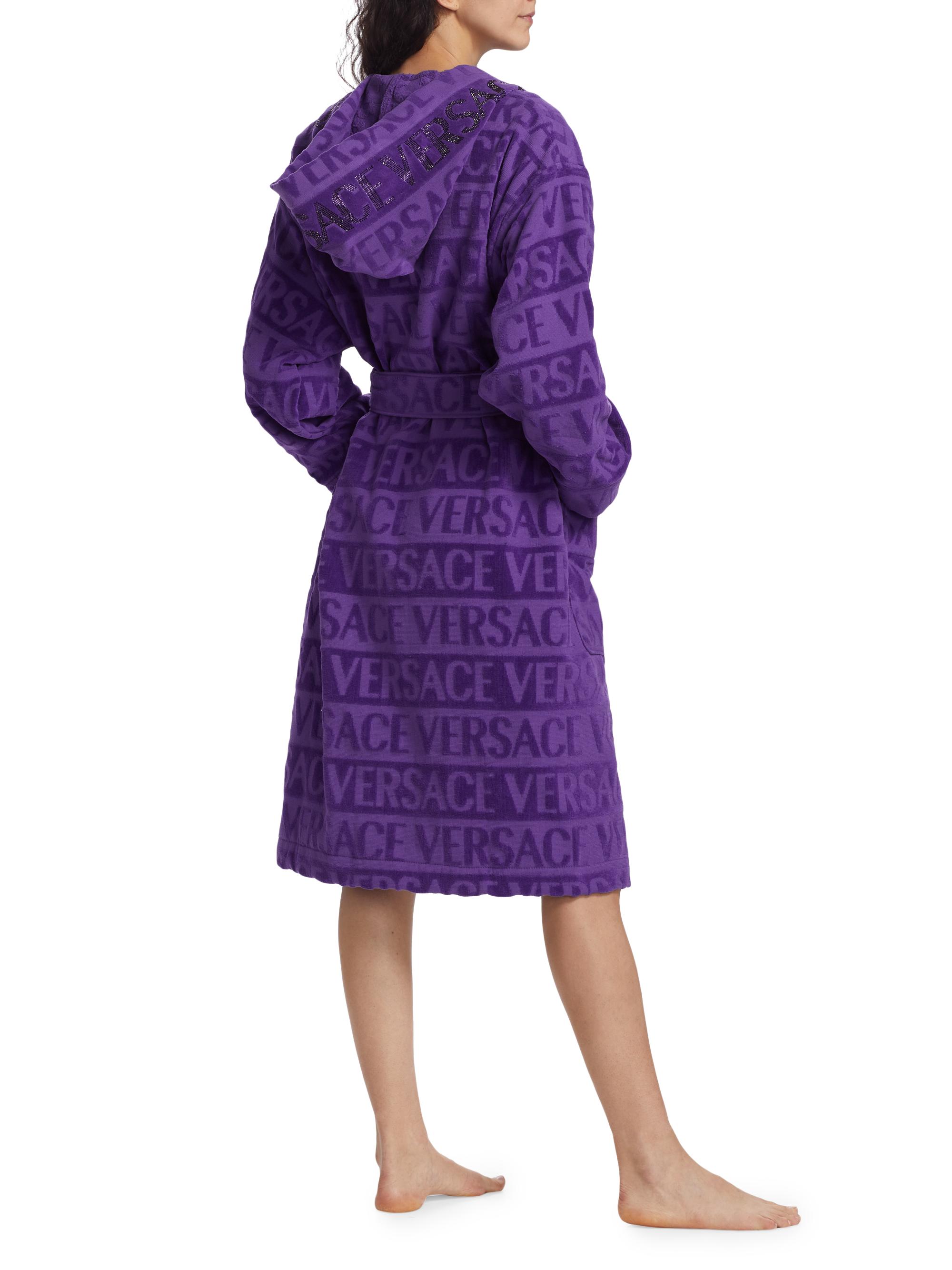 Shop Versace Rhinestone Logo Bathrobe | Saks Fifth Avenue