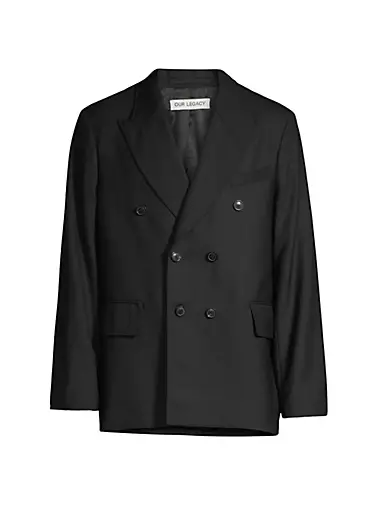 Core Mens Unconstructed Double-Breasted Blazer