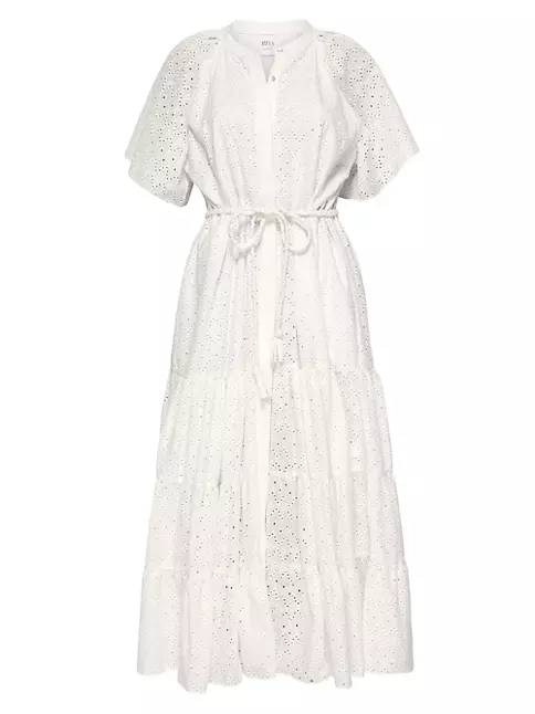 Shop MISA Los Angeles Mallory Cotton Eyelet Maxi Dress | Saks Fifth Avenue
