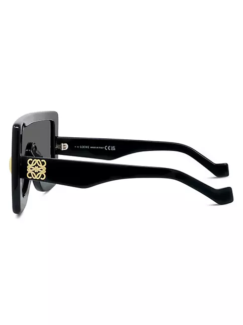 Shop LOEWE Chunky Anagram Mask Sunglasses | Saks Fifth Avenue